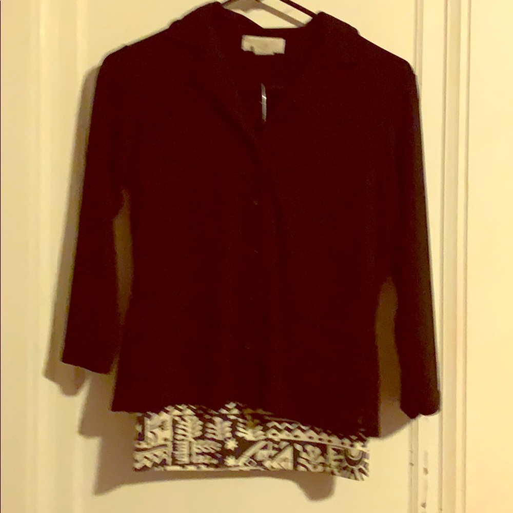 Express black button down dress shirt.